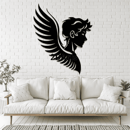 Male Angel Silhouette STL File for 3D Printing and Laser Cutting 3d model