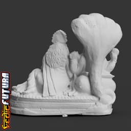 Vishnu & Lakshmi resting on the Divine Snake Sesha 3d model