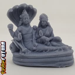 Vishnu & Lakshmi resting on the Divine Snake Sesha 3d model