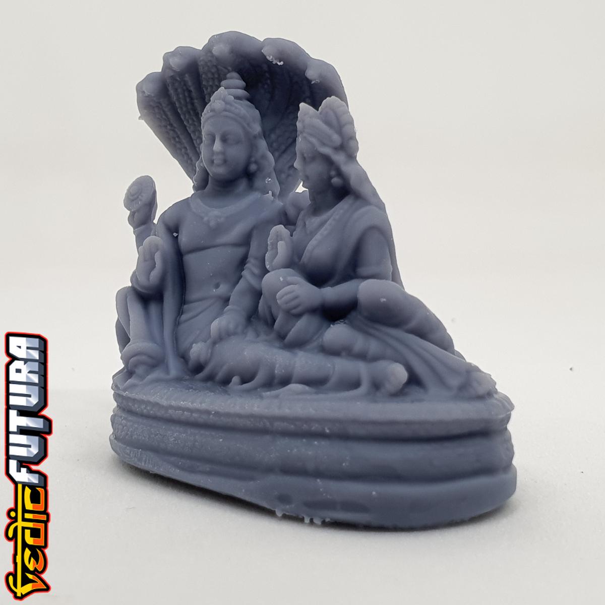 Vishnu & Lakshmi resting on the Divine Snake Sesha 3d model