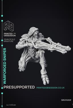 Sniper Warforged - Assassin Clan - PRESUPPORTED - 32 mm scale 3d model