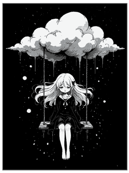 The cloud that always hangs over you - Recognizing Depression - Hueforge Art 3d model
