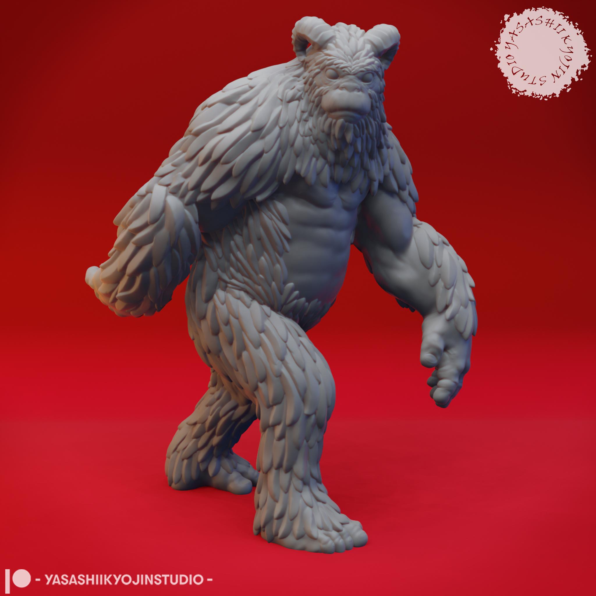 Yeti - Tabletop Miniature (Pre-Supported) 3d model