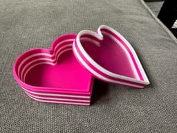 Hi Bestie! heart shaped box container for Bambu w AMS 3d model
