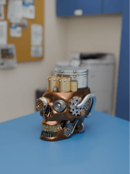 Steampunk skull Pencil holder 3d model