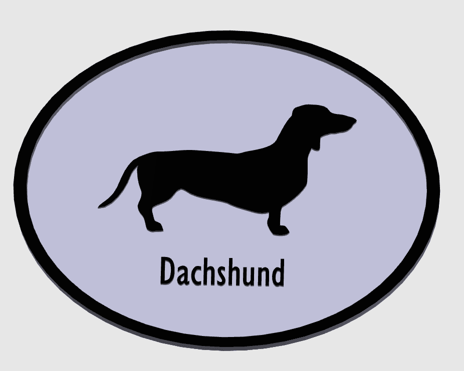 Dachshund Dog Breed Plaque  3d model