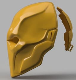 Deathstroke mask Arkham Origins with Back Piece 3d model