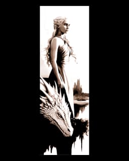 The Dragon Queen and her Minion Dragon - Set of bookmarks 3d model