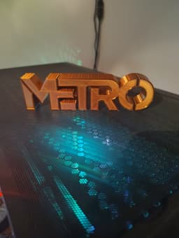 Metro logo 3d model