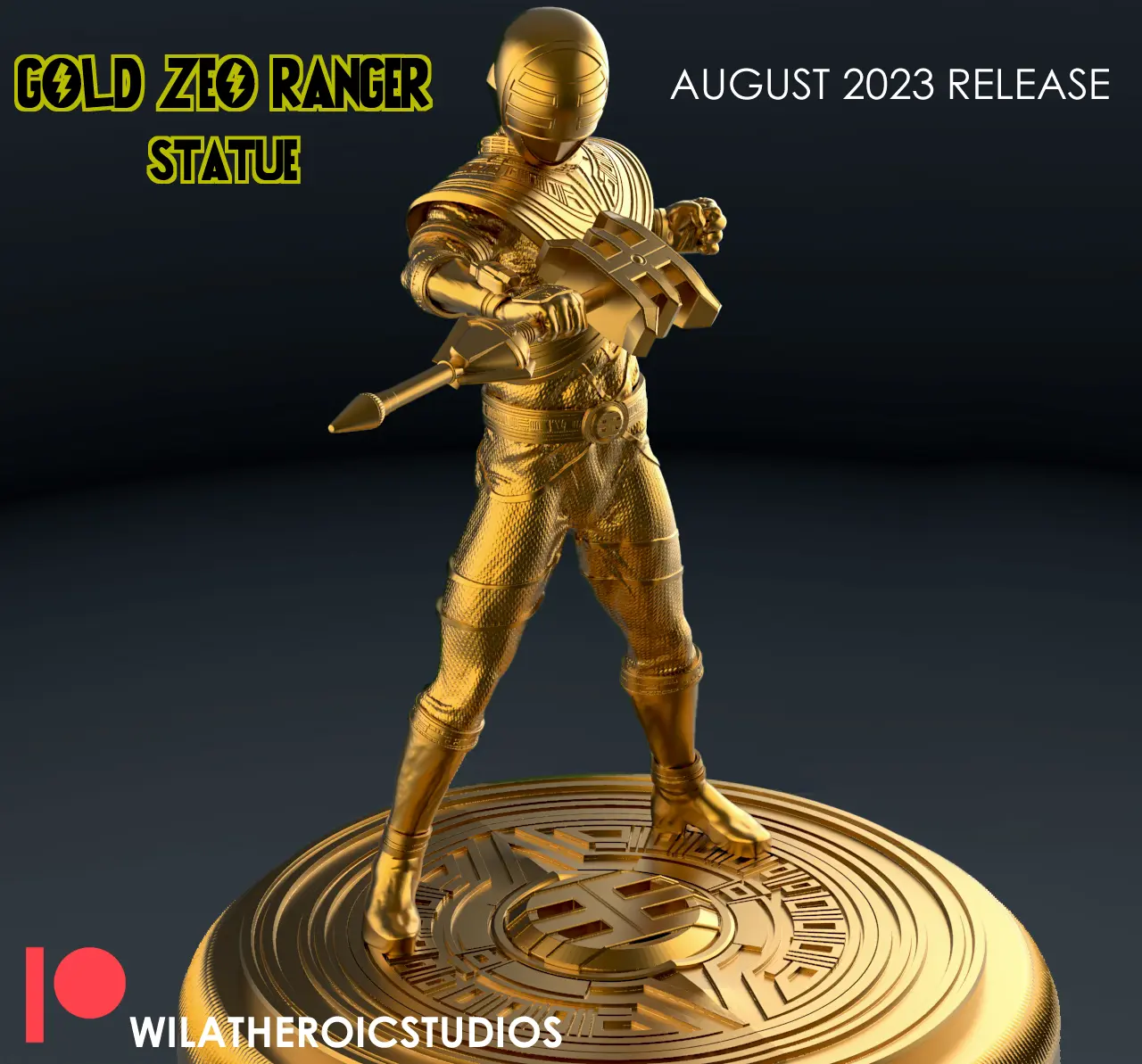 Gold Ranger Statue 3d model