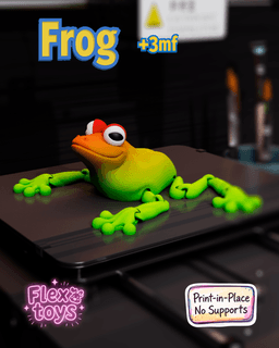 Flexi Frog – Articulated Print-in-Place Model (No Supports Needed) 3d model