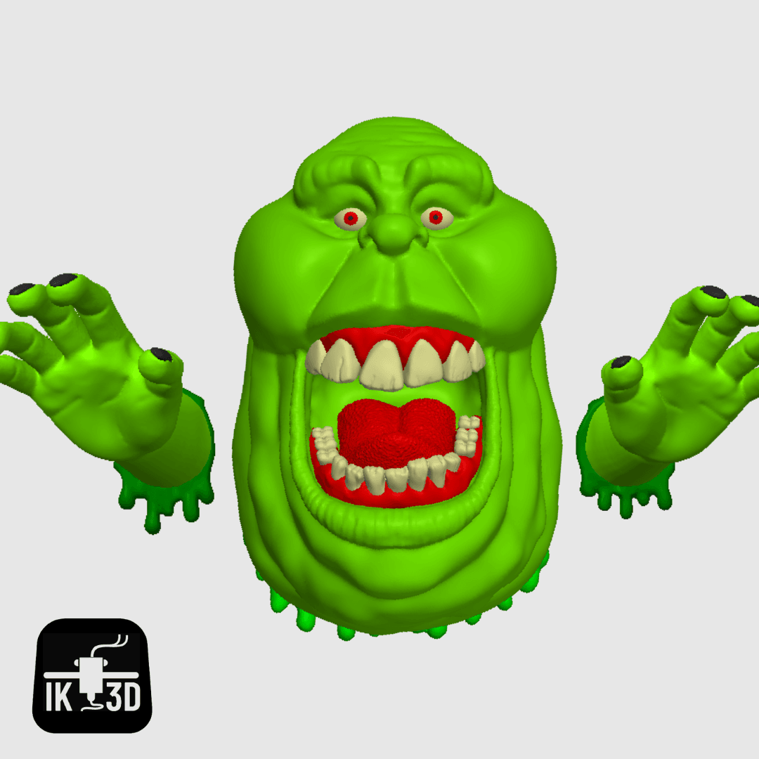 Slimer from Ghostbusters Wall Sculpture - Holder / 3MF Included / No Supports 3d model