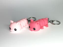 Cute Flexi Pets Pig (Keychain & Magnet) 3d model