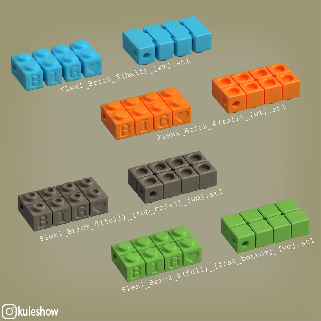 Flexy Brick keychain 3d model