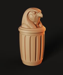 Egyptian Canopic Jars Set STL | Décor 3D Print | 4-Pack 3d model