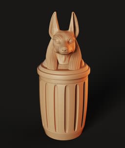 Egyptian Canopic Jars Set STL | Décor 3D Print | 4-Pack 3d model