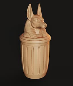 Egyptian Canopic Jars Set STL | Décor 3D Print | 4-Pack 3d model