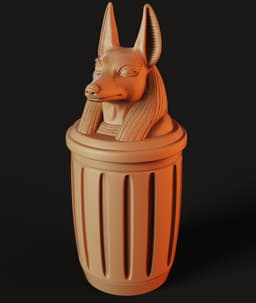 Egyptian Canopic Jars Set STL | Décor 3D Print | 4-Pack 3d model