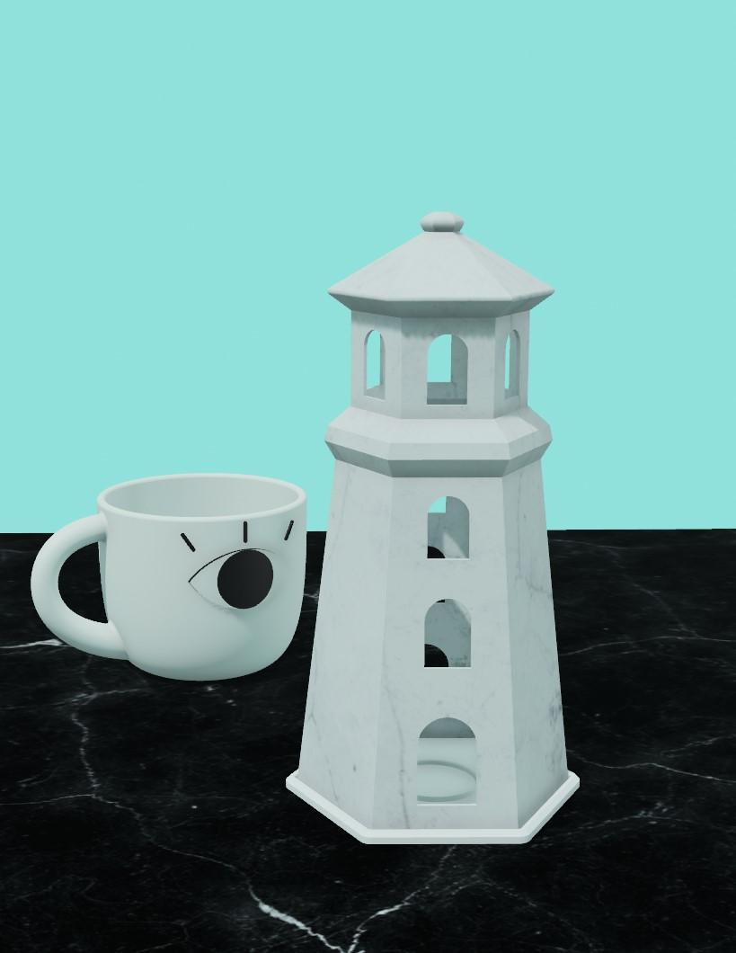 Lighthouse Tealight Holder - Print in place 3d model