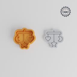 Baby Mobile Shape Cutter & Stamp, Perfect for Cookies & Fondant, Set of 6 in S/M/L Sizes PRODUCT_3606 3d model