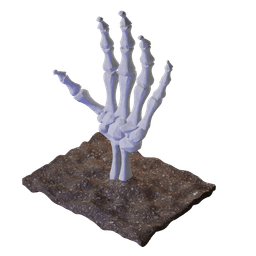Skull Hand Spooky / Halloween Ornament 3d model
