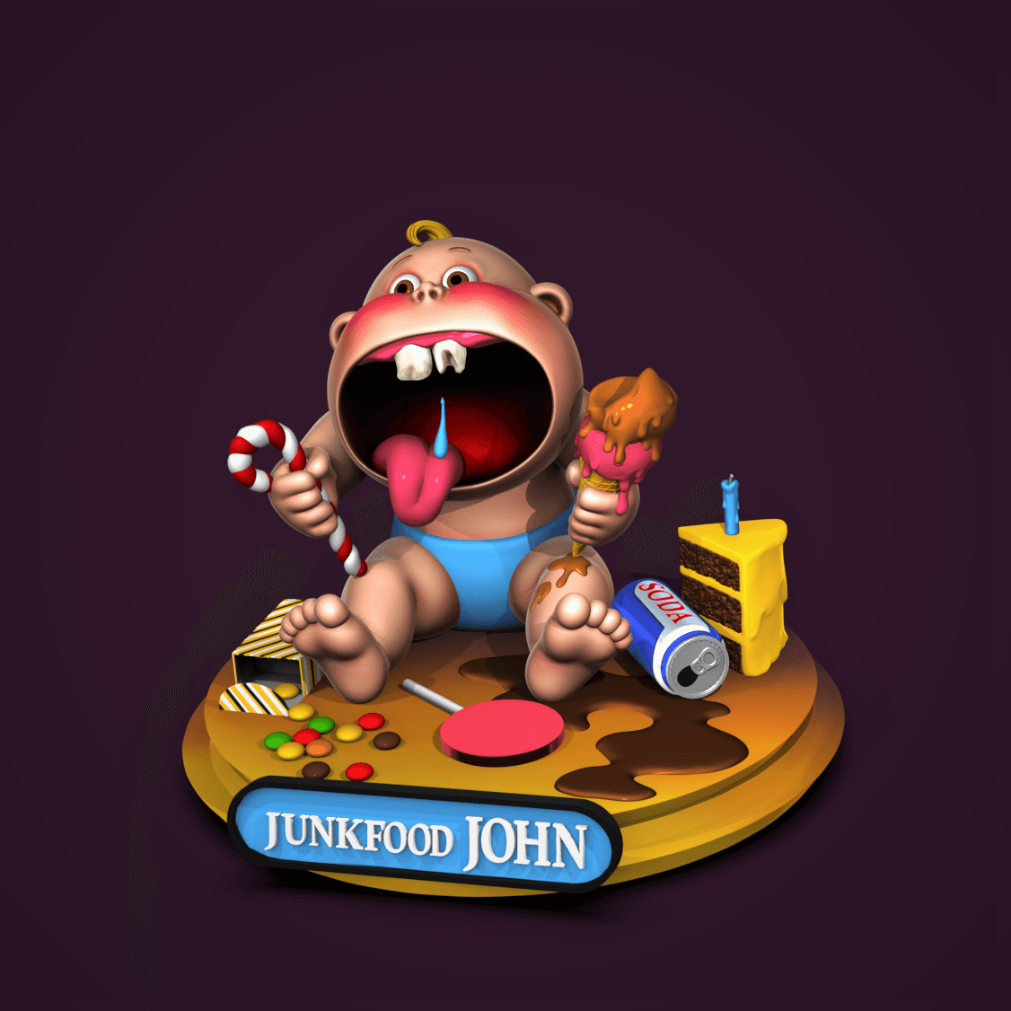 Junkfood JOHN -Garbage Pail Kids 3d model