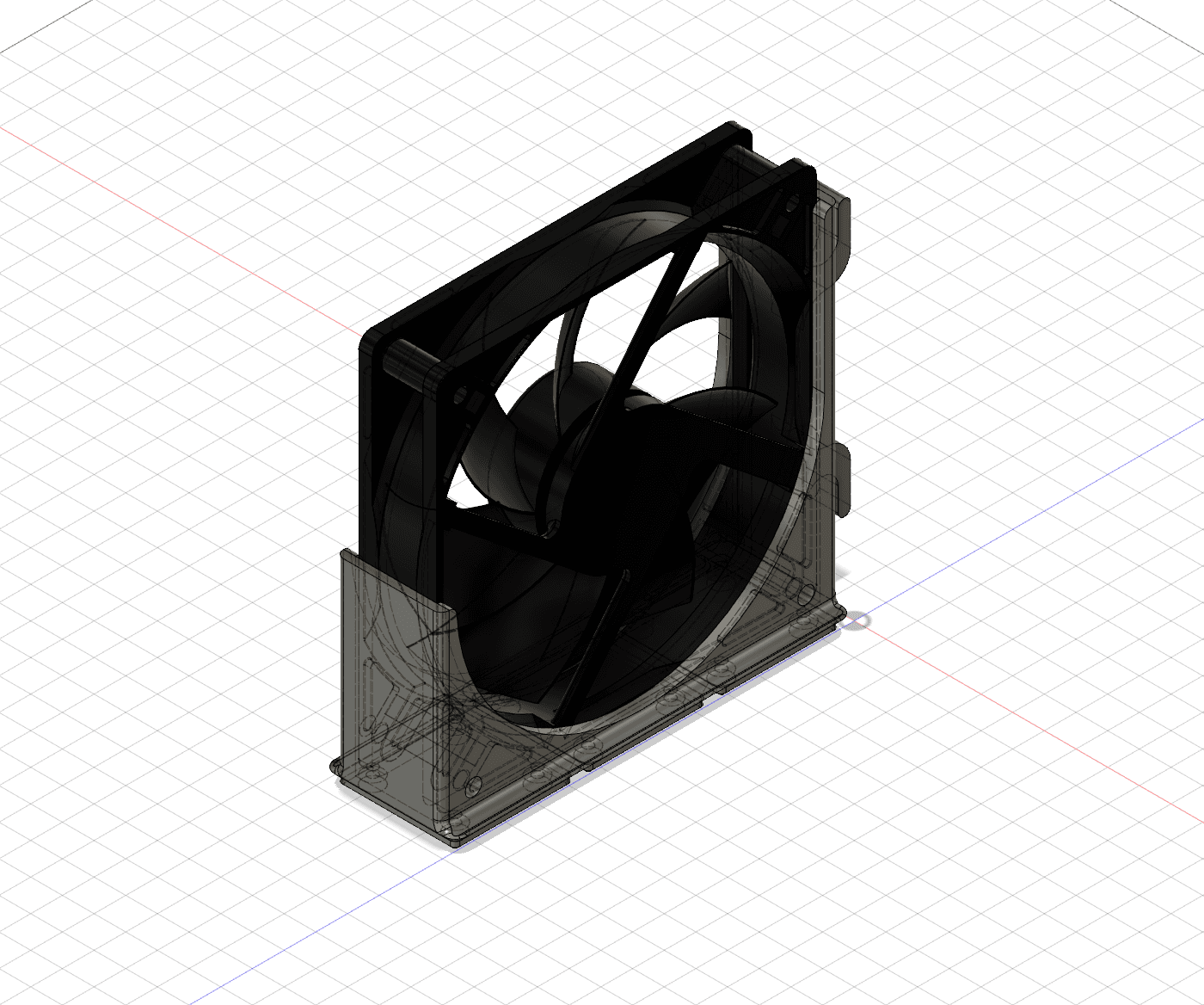 Gridfinity DC Fan 12025 stand (fume extractor) 3d model