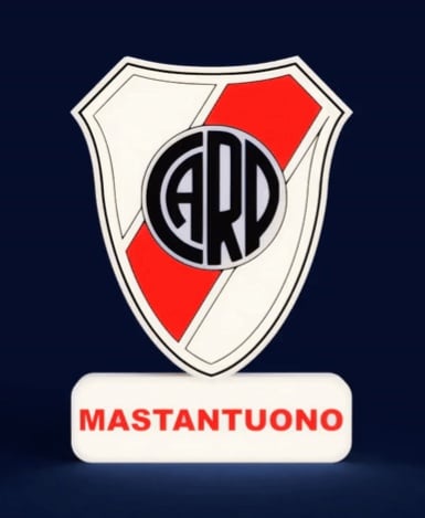 River Plate Sign - LED Strip Compatible 3d model
