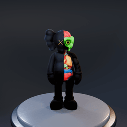 Kaws half skele 3d model