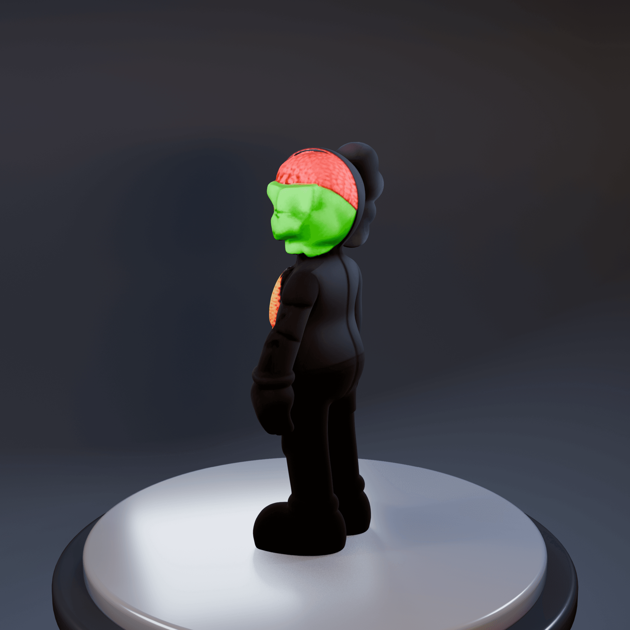 Kaws half skele 3d model