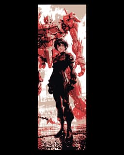 Women pilots and their mecha guardians - Set of bookmarks 3d model