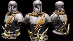 Mandalorian Bust Multicolor for MMU ERCF Palette 3d model