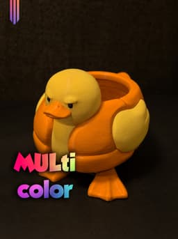 Grumpy Duck Bowl 3MF | Cute Decor Multi-Color | Functional 3d model