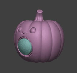 Cute Pumpkin Clicker - Halloween Fidget Toy - Kawaii Pumpkin 3D Print File 3d model