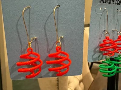 Spiral Earrings 3d model
