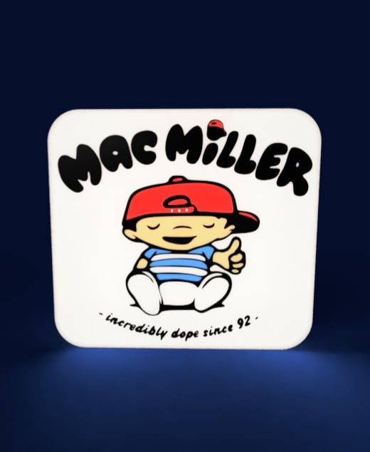 Mac Miller Sign – LED strip compatible 3d model