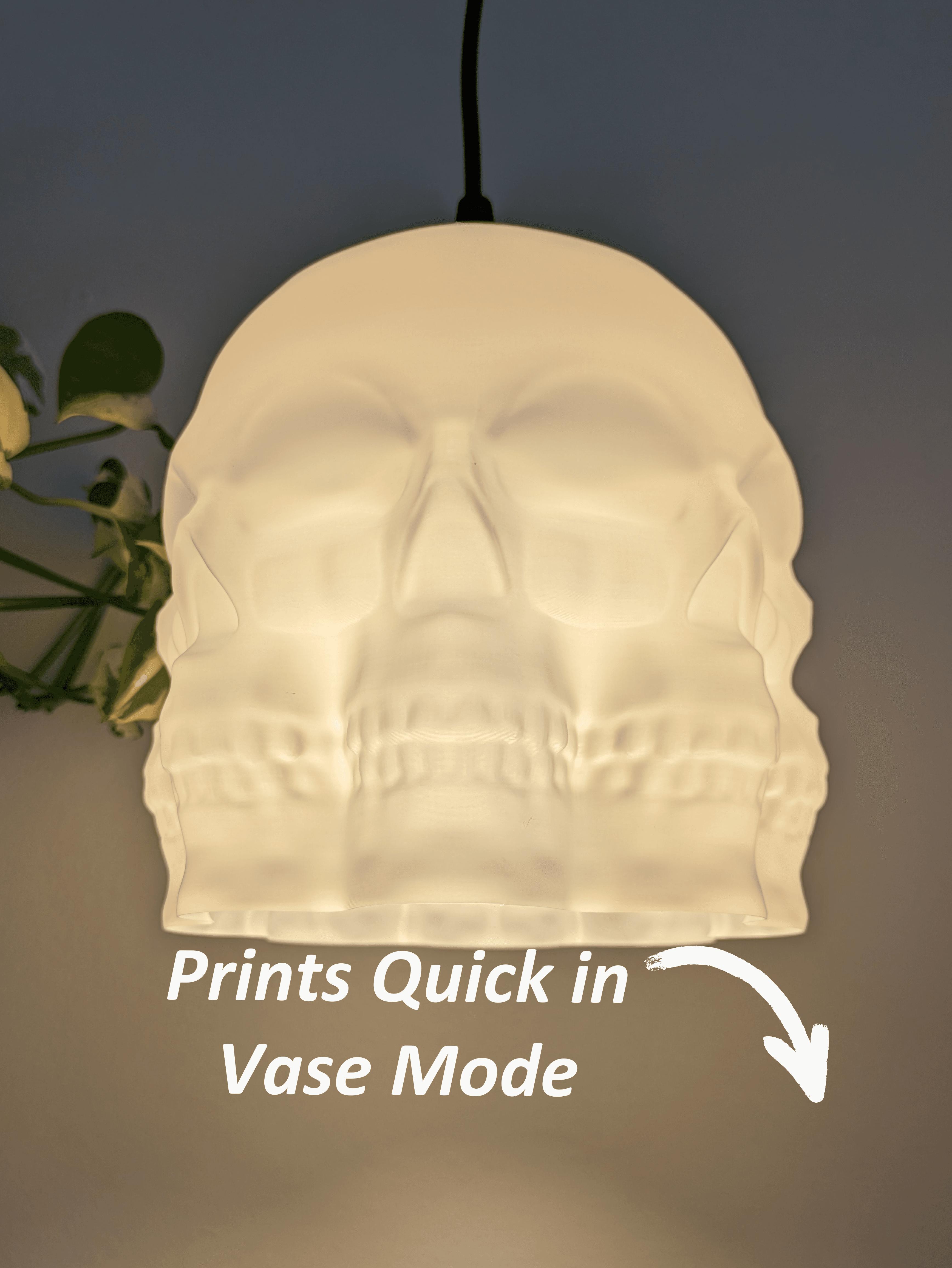 Faces of Death - Vase Mode Pendant Light, Bambu 3MF 3d model