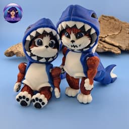 Kitty Shark - Articulated - NO supports needed! 3d model