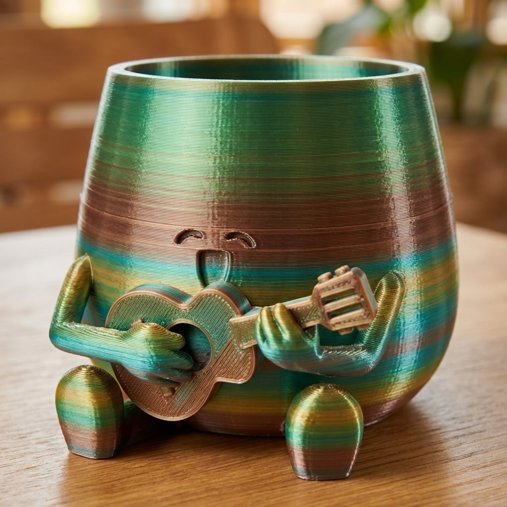 HAPPY FACE PLANTER GUITAR SINGING 3d model