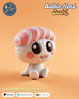 WOBBLY HEAD SUSHI SET 3d model