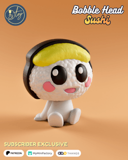 WOBBLY HEAD SUSHI SET 3d model