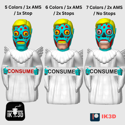 Alien From They Live Consume Sign Angel / Horror Mini / 3MF Included 3d model