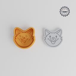 Dog Shape Cutter & Stamp Set, Animal Cute Theme, Cookie & Fondant Decor, S/M/L Sizes, 6-Piece Collection PRODUCT_5552 3d model