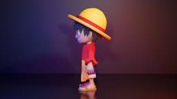 Luffy Chibi Figure - Multiparts 3d model