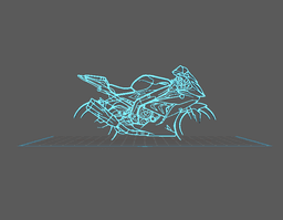 BMW - S1000 RR Wall Art 3d model