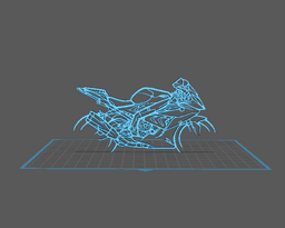 BMW - S1000 RR Wall Art 3d model