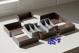 3D Printed Modular Cutlery Holder β Optimized for Small Printers 3d model