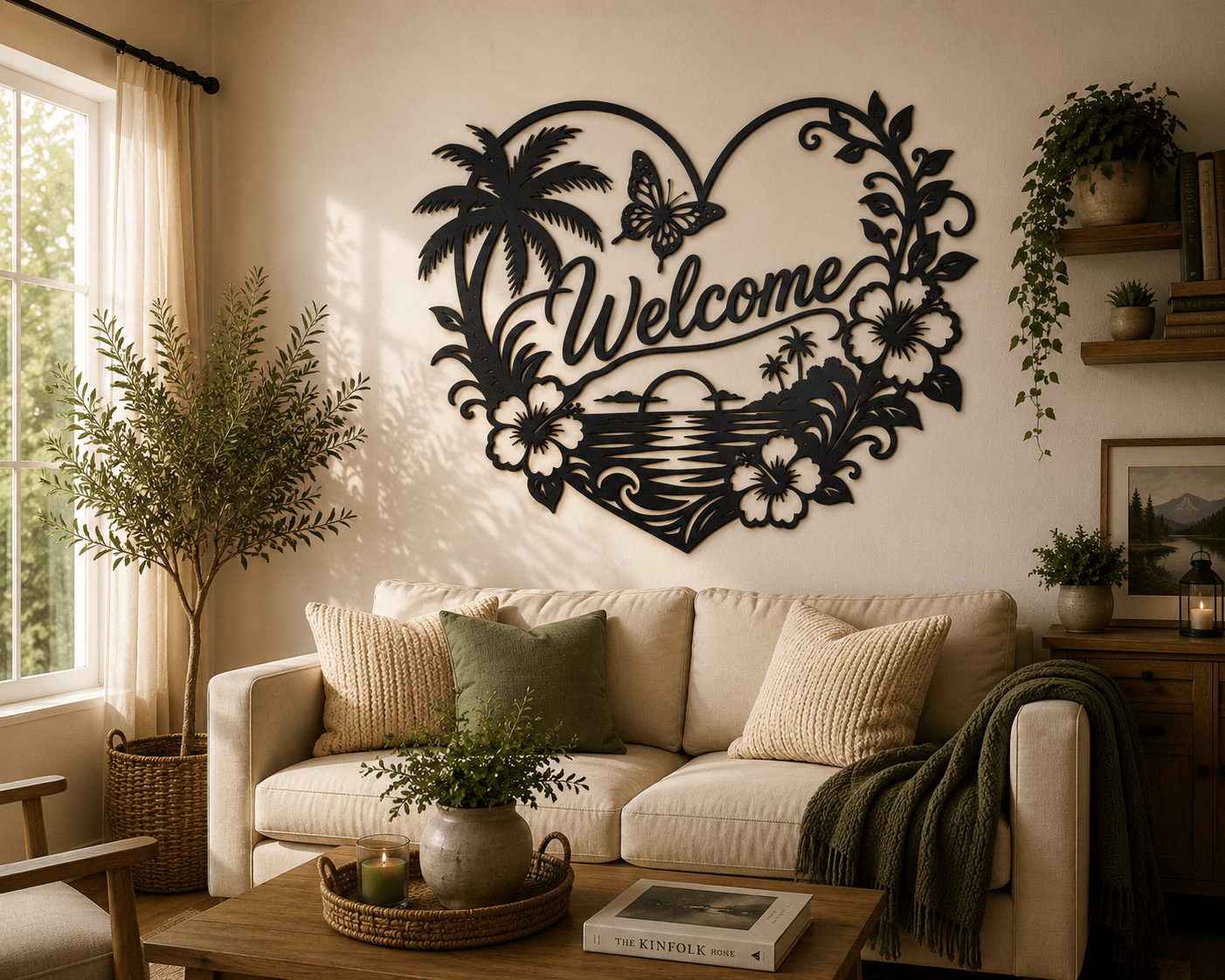 Tropical Welcome Heart 2D Wall Art.3mf 3d model