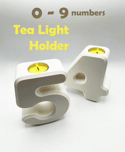 Tea Light Holder Numbers 3d model