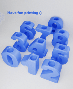 Tea Light Holder Numbers 3d model